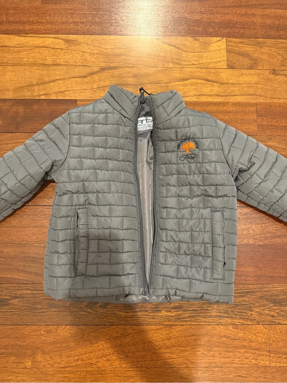 Kids Gray Quilted Puffer Jacket Kiawah Ocean course Sz 2T-3T